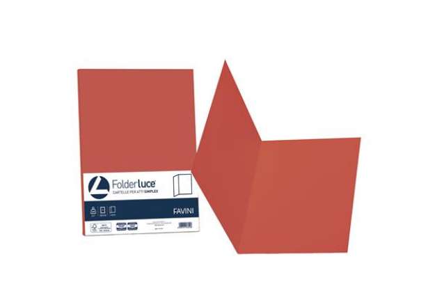 Immagine di Cartelline semplici Luce - 200 gr - 25x34 cm - rosso scarlatto - Favini - conf. 50 pezzi