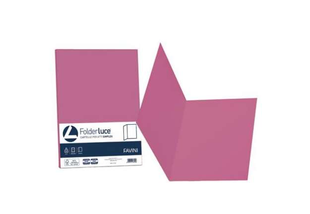 Immagine di Cartelline semplici Luce - 200 gr - 25x34 cm - ciclamino - Favini - conf. 50 pezzi