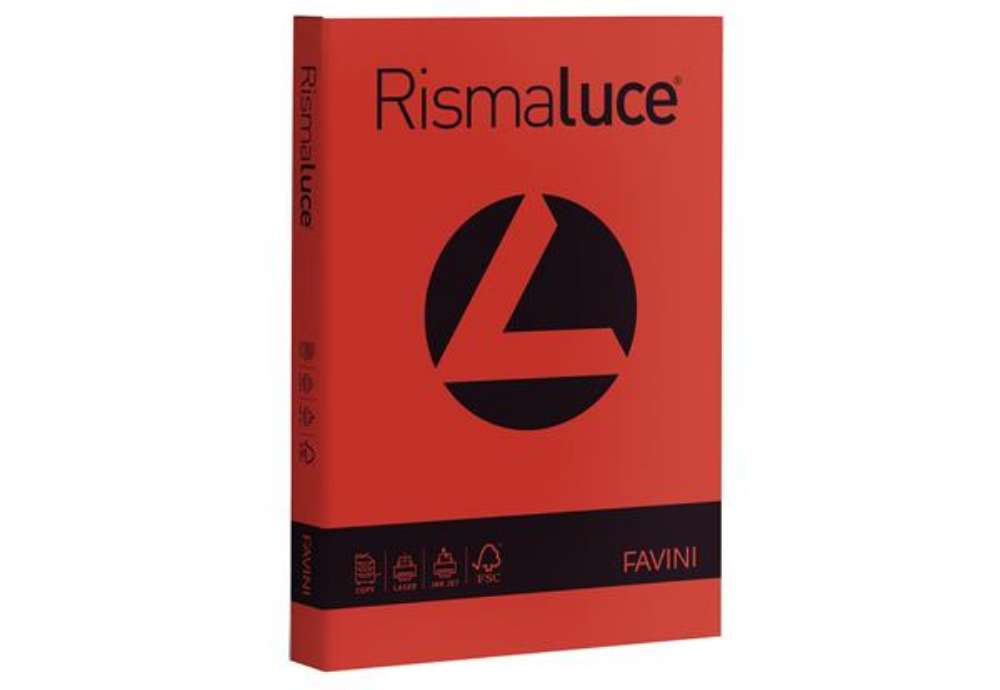 Immagine di Carta Rismaluce - A4 - 140 gr - rosso scarlatto 61 - Favini - conf. 200 fogli
