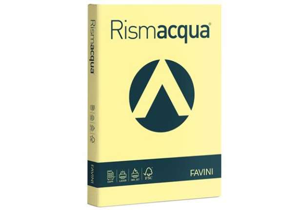 Immagine di Carta Rismacqua - A4 - 140 gr - giallo chiaro 07 - Favini - conf. 200 fogli