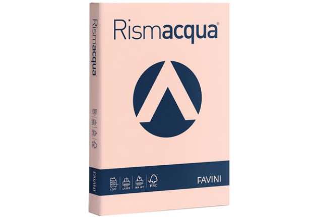 Immagine di Carta Rismacqua - A4 - 140 gr - salmone 05 - Favini - conf. 200 fogli