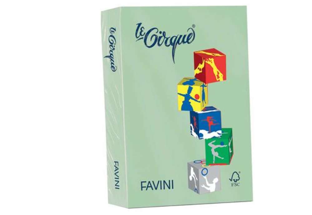 Immagine di Carta Le Cirque - A4 - 80 gr - verde pastello 107 - Favini - conf. 500 fogli