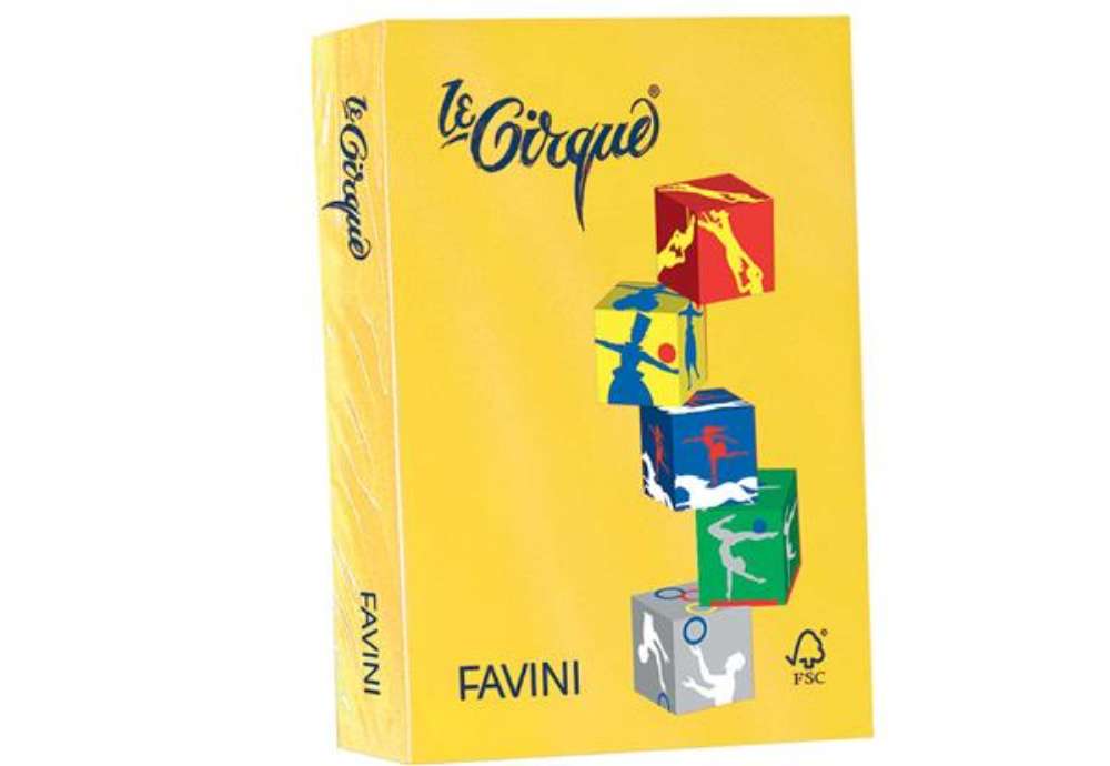 Immagine di Carta Le Cirque - A4 - 80 gr - giallo zolfo 200 - Favini - conf. 500 fogli