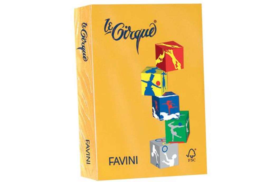 Immagine di Carta Le Cirque - A4 - 80 gr - giallo oro 201 - Favini - conf. 500 fogli