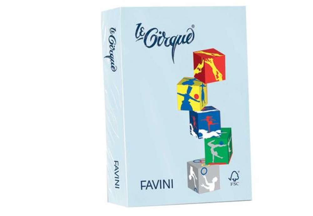 Immagine di Carta Le Cirque - A4 - 160 gr - celeste pastello 101 - Favini - conf. 250 fogli
