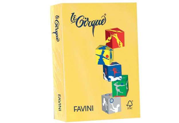Immagine di Carta Le Cirque - A4 - 160 gr - giallo sole 202 - Favini - conf. 250 fogli