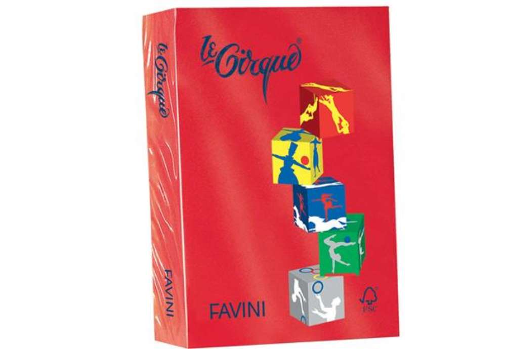 Immagine di Carta Le Cirque - A4 - 160 gr - rosso scarlatto 209 - Favini - conf. 250 fogli