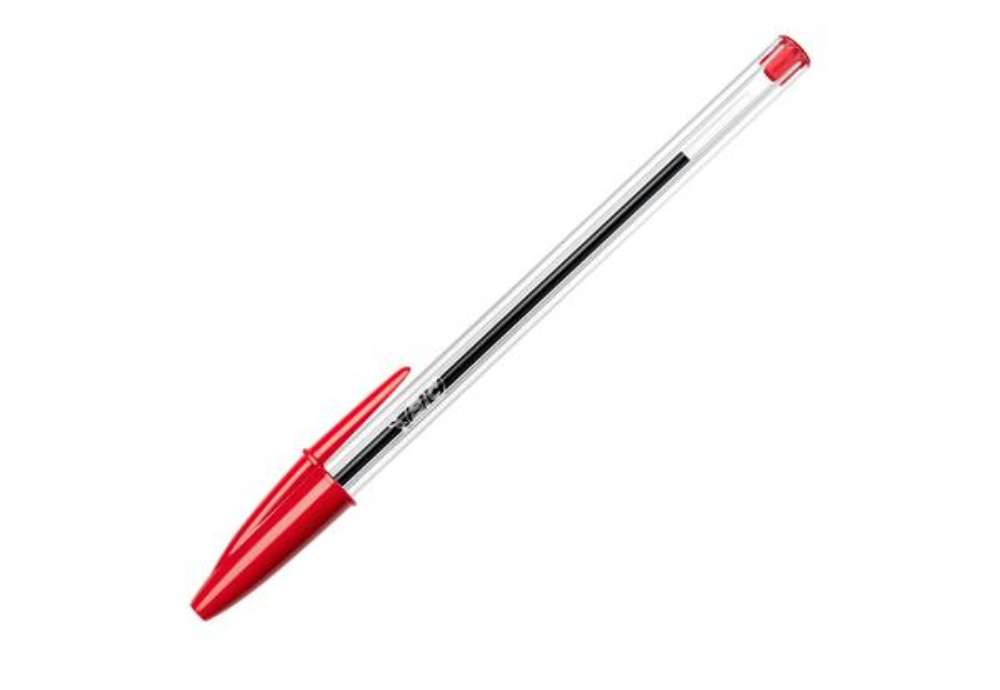 Immagine di Penna a sfera Cristal - punta media 1,0mm - rosso - Bic - conf. 50 pezzi
