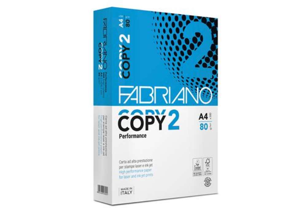 Immagine di Carta fotocopie Copy 2 - A4 - 80 gr - bianco - Fabriano - conf. 500 fogli