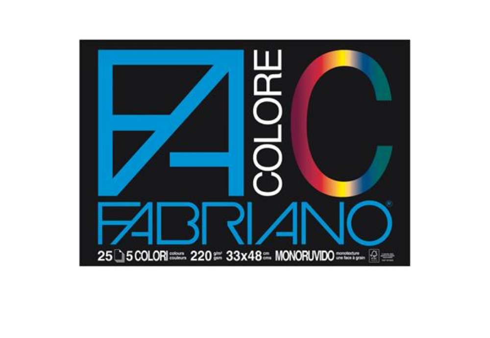 Immagine di Album FaColore - 33 x 48 cm - 25 fogli - 220 gr - 5 colori - Fabriano