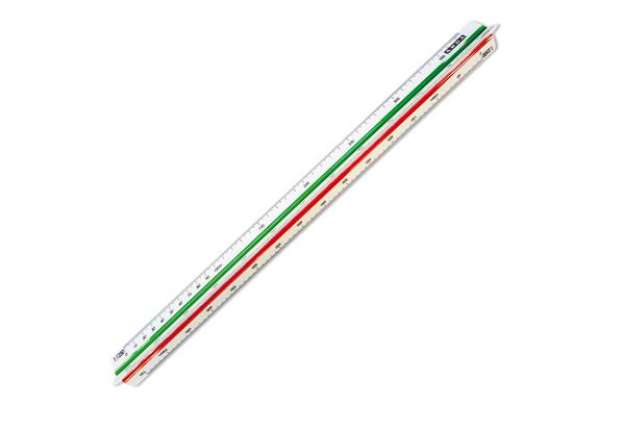 Immagine di Scalimetro Isoteck - 30cm - per edilizia - scale 1:100-200-250-300-400-500 - Arda