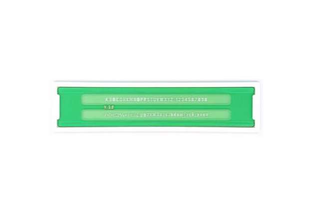 Immagine di Normografo lettere e cifre Uni - 3,5mm - verde - Arda