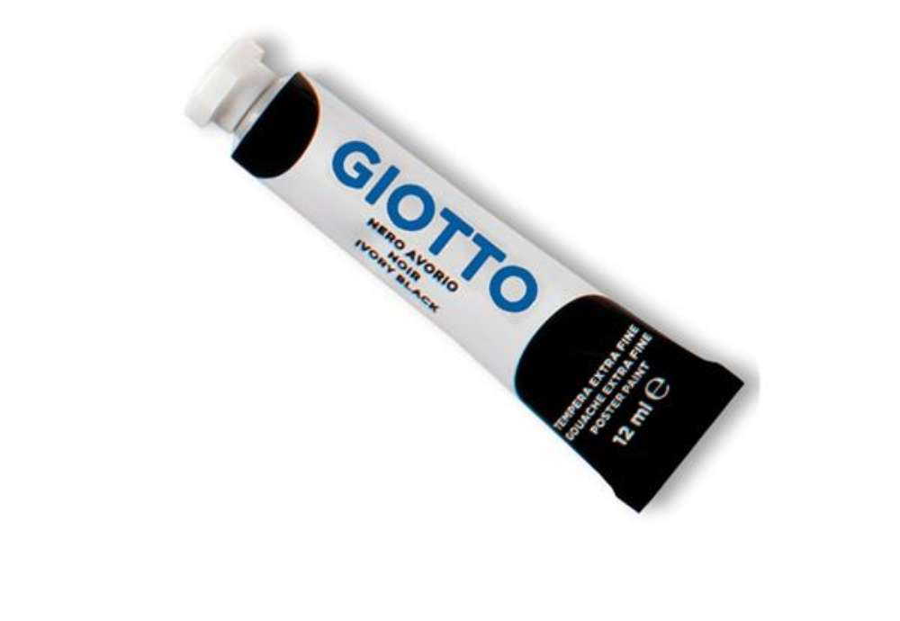 Immagine di Tempera Tubo 4 - 12ml - nero - Giotto