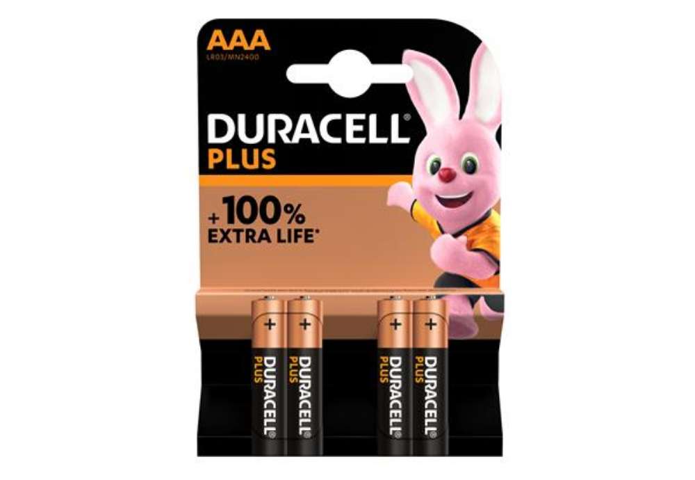 Immagine di Pila ministilo AAA - 1,5V - Plus - MN2400 - Duracell - blister 4 pezzi
