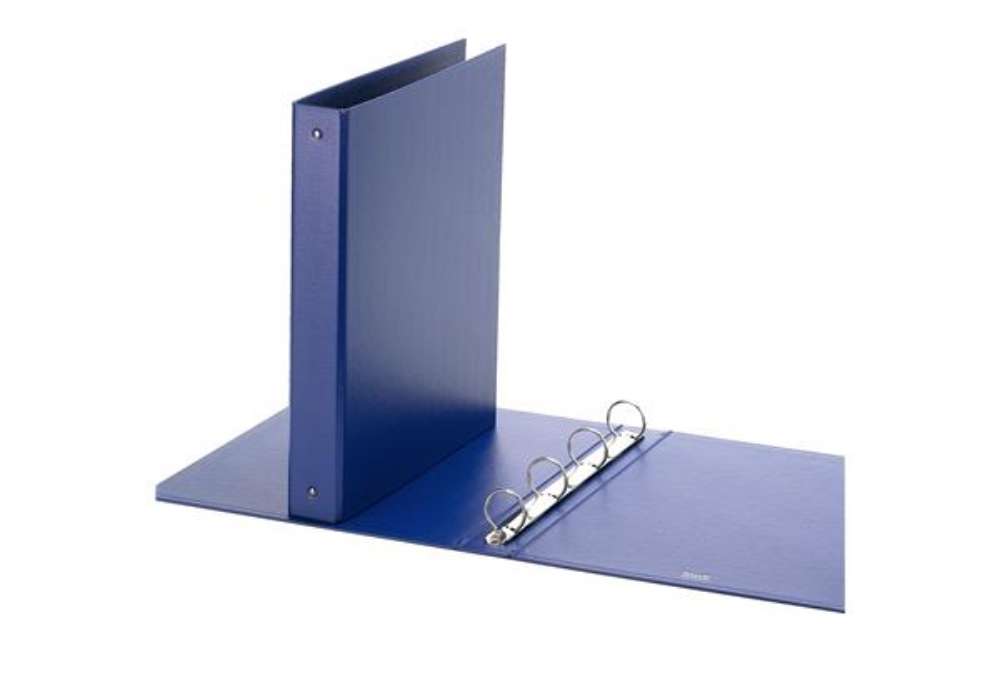 Immagine di Raccoglitore Europa - 22 x 30 cm - 4 anelli tondi 30 mm - dorso 4 cm - blu - Favorit