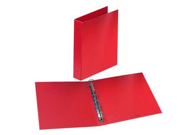 Immagine di Raccoglitore Europa - 4 anelli tondi 50 mm - dorso 6 cm - 22x30 cm - rosso - Favorit