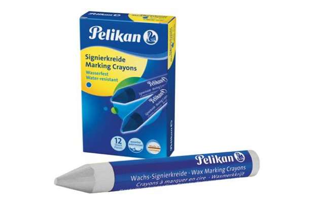 Immagine di Pastello industriale 762 - bianco - Pelikan - scatola 12 pezzi