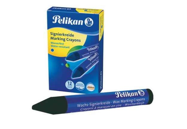 Immagine di Pastello industriale 762 - nero - Pelikan - scatola 12 pezzi