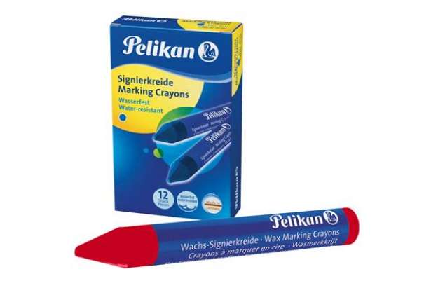 Immagine di Pastello industriale 762 - rosso - Pelikan - scatola 12 pezzi