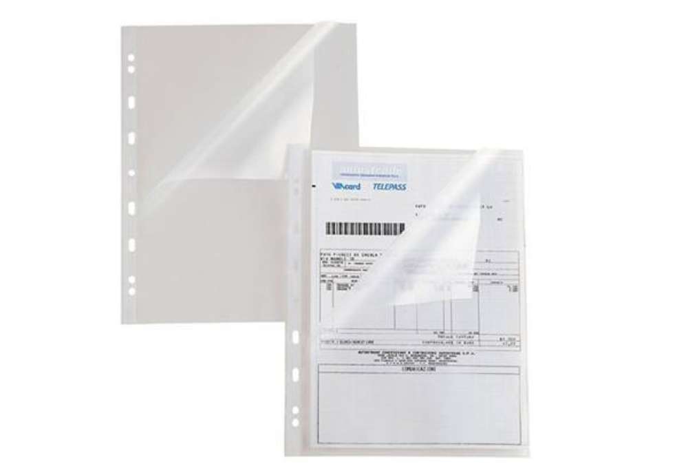 Immagine di Buste aperte a L Atla A - con foratura universale - PPL - buccia - 22 x 30 cm - Sei Rota - conf. 25