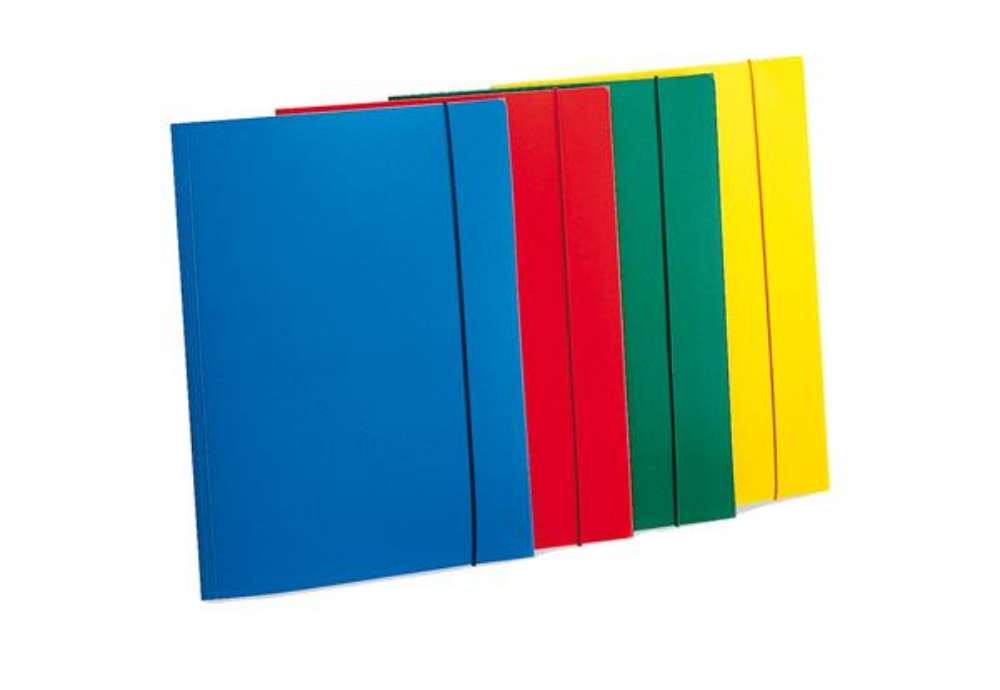 Immagine di Cartella 3 lembi con elastico - A4 - PP - giallo - Fellowes