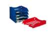 Immagine di Vaschetta portacorrispondenza forata E040 - 26 x 34,5 x 6,5 cm - blu navy - Fellowes