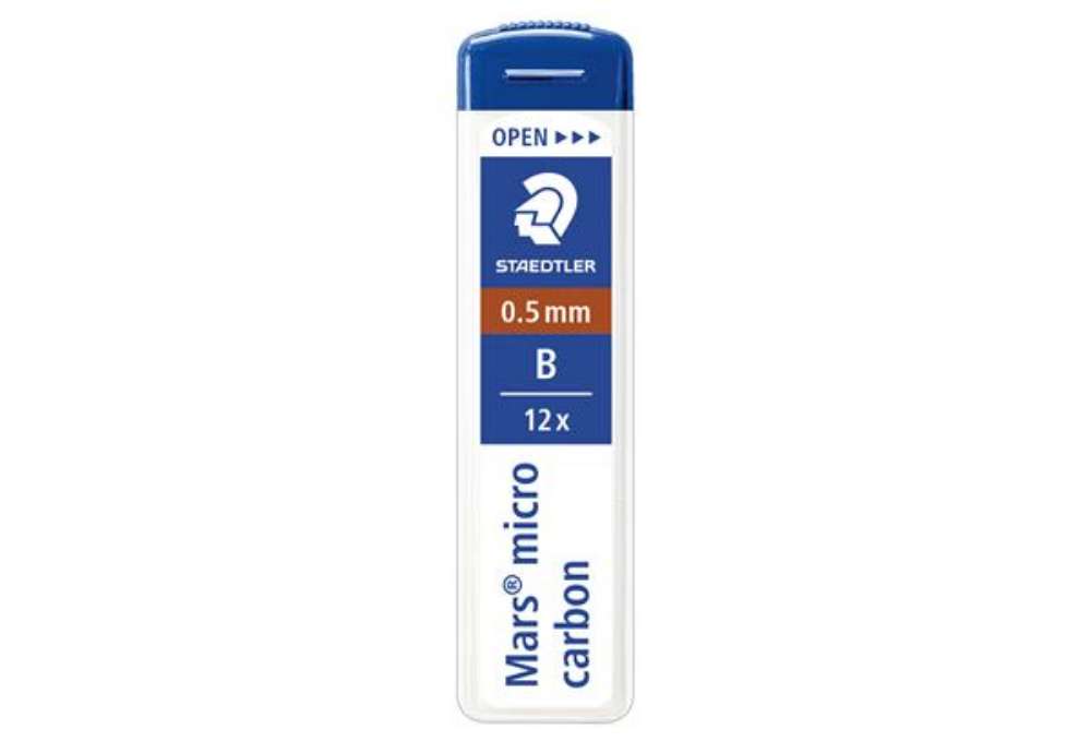Immagine di Astuccio 12 Mine Mars Micro - mina 0,5mm - gradazione B - Staedtler - conf. 12 astucci