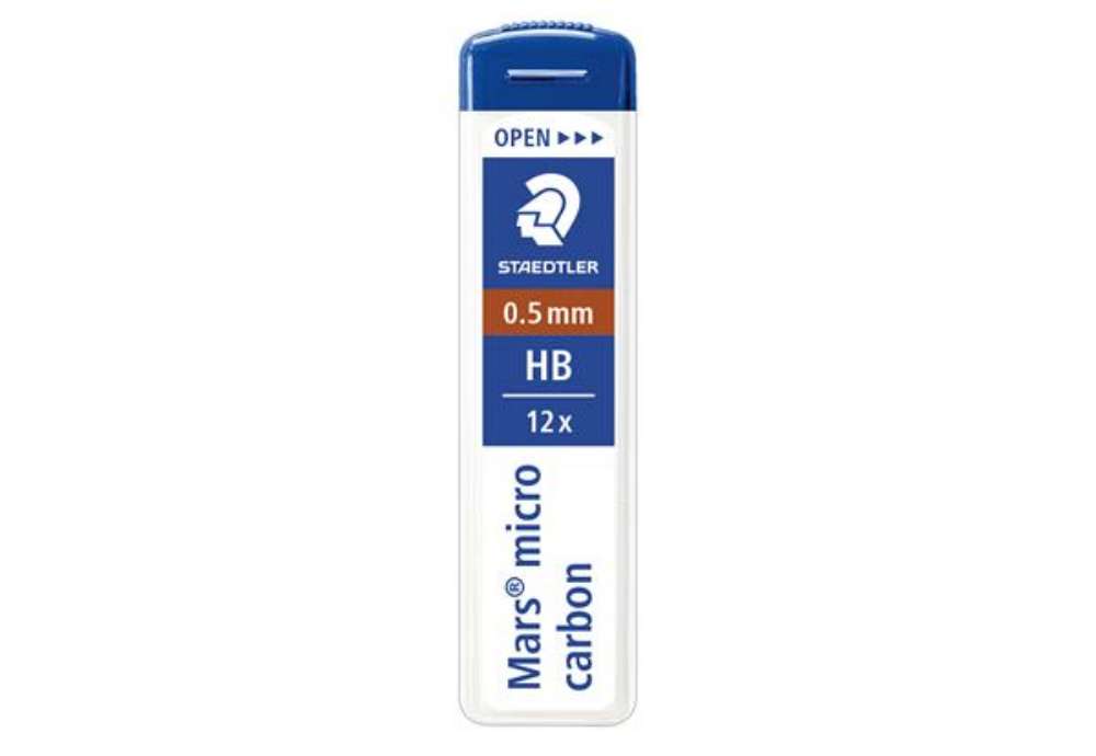 Immagine di Astuccio 12 Mine Mars Micro - mina 0,5mm - gradazione HB - Staedtler - conf. 12 astucci