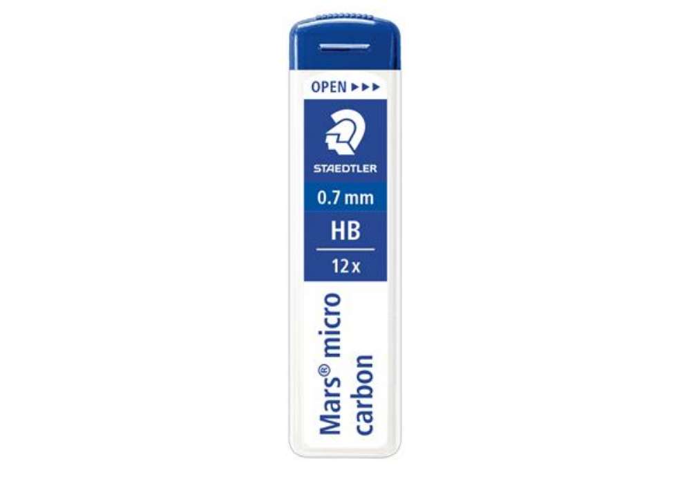 Immagine di Astuccio 12 Mine Mars Micro - mina 0,7mm - gradazione HB - Staedtler - conf. 12 astucci