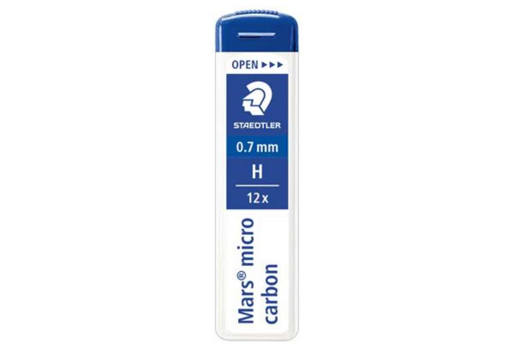 Immagine di Astuccio 12 Mine Mars Micro - mina 0,7mm - gradazione H - Staedtler - conf. 12 astucci