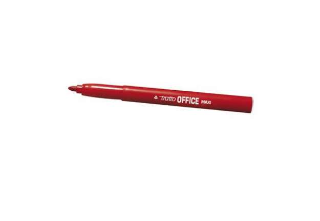 Immagine di Pennarelli Office punta feltro - punta maxi - tratto 0,80-2,00mm - rosso  - Tratto - conf. 12 pezzi