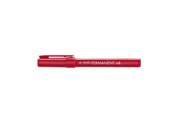 Immagine di Marcatore Tratto Permanent Ink - punta tonda 2,00mm - rosso - Tratto - conf. 12 pezzi