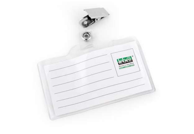 Immagine di Portabadge con clip - 9,3 x 6 cm - Lebez - conf. 50 pezzi