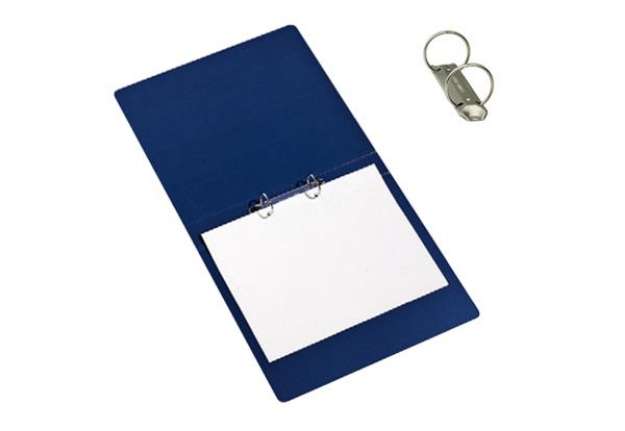 Immagine di Raccoglitore Presspan - 2 anelli 25 mm - dorso 4 cm - 25x33 cm - blu - Cartotecnica del Garda