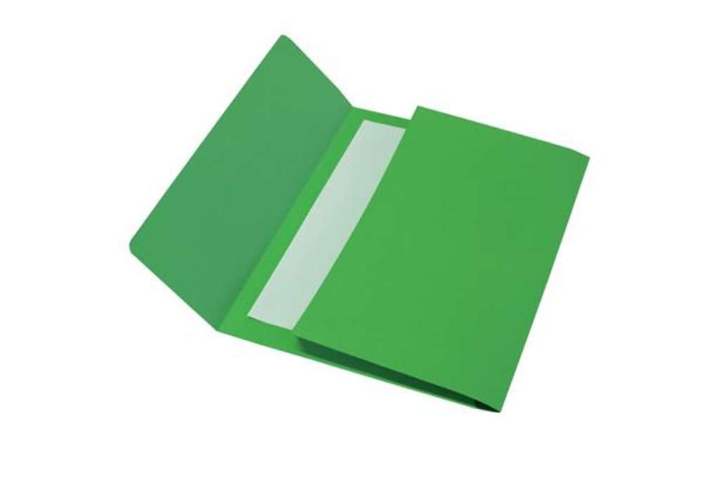 Immagine di Cartelline a busta - 200 gr - 26 x 34 cm - cartoncino bristol - verde - Cartotecnica del Garda - con