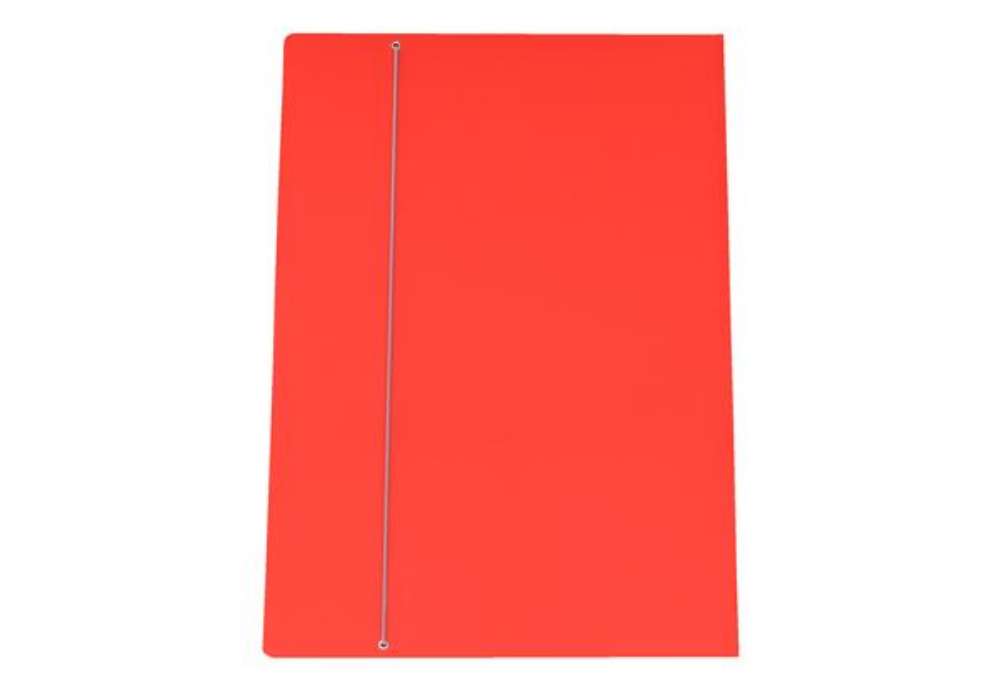 Immagine di Cartella 3 lembi con elastico - A3 - dorso variabile - cartone plastificato - rosso - Cartotecnica d