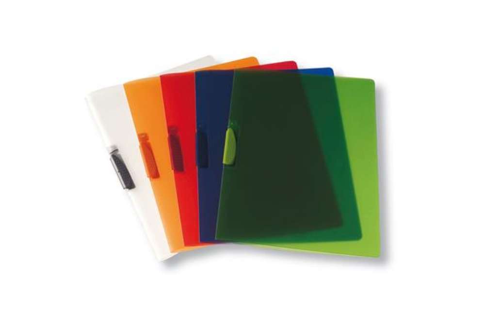 Immagine di Cartellina con molla Clipper - A4 - PP - trasparente rosso - Fellowes