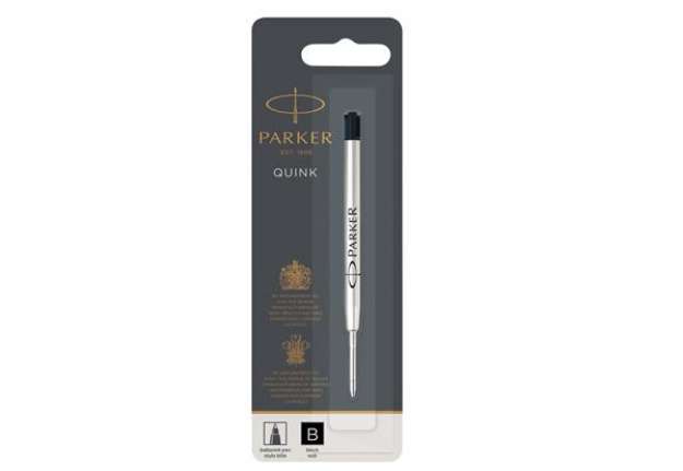 Immagine di Refill sfera Quink standard  - punta large - metallo - nero - Parker