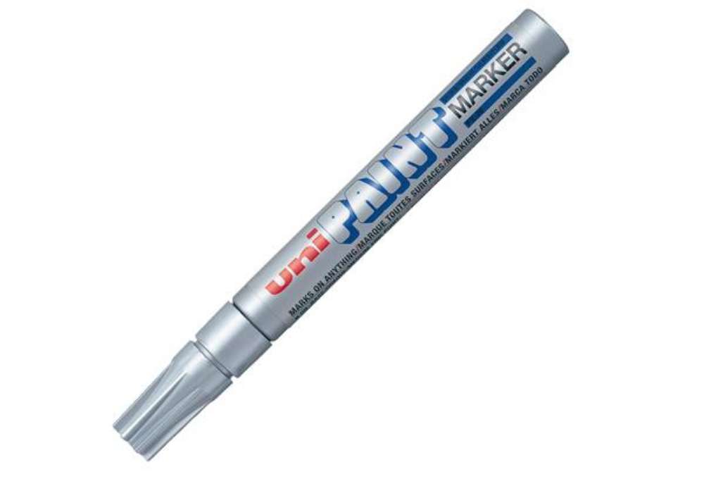 Immagine di Marcatore Uni Paint PX20 - punta 2,8mm - argento - Uni Mitsubishi