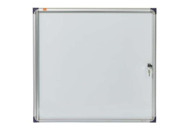 Immagine di Bacheca per interni ultrapiatta - fondo in metallo magnetico bianco - 6 fogli A4 - orizzontale - Nob