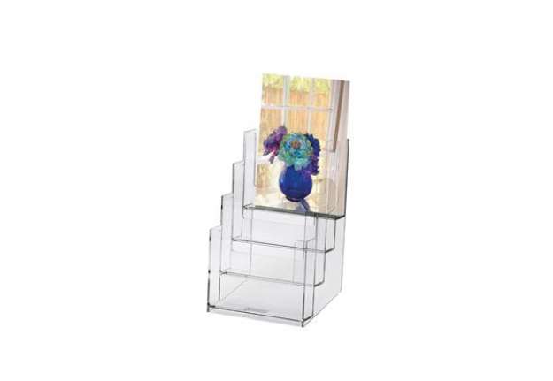 Immagine di Portadepliant -16,5 x 24 x 14 cm - plastica - trasparente - Lebez