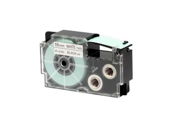 Immagine di Nastro - 18 mm x 8 mt - nero/bianco - Casio