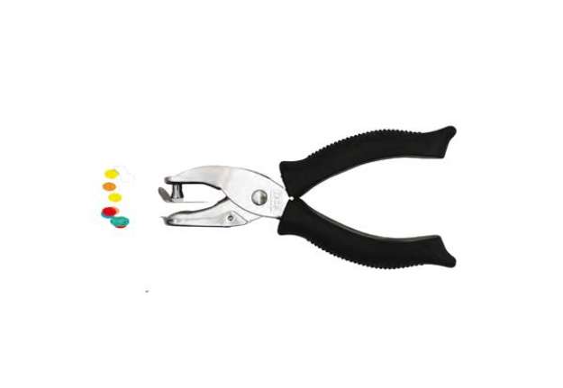 Immagine di Perforatore a pinza 5840 - 1 foro 6 mm - impugnatura gommata - nero - Lebez