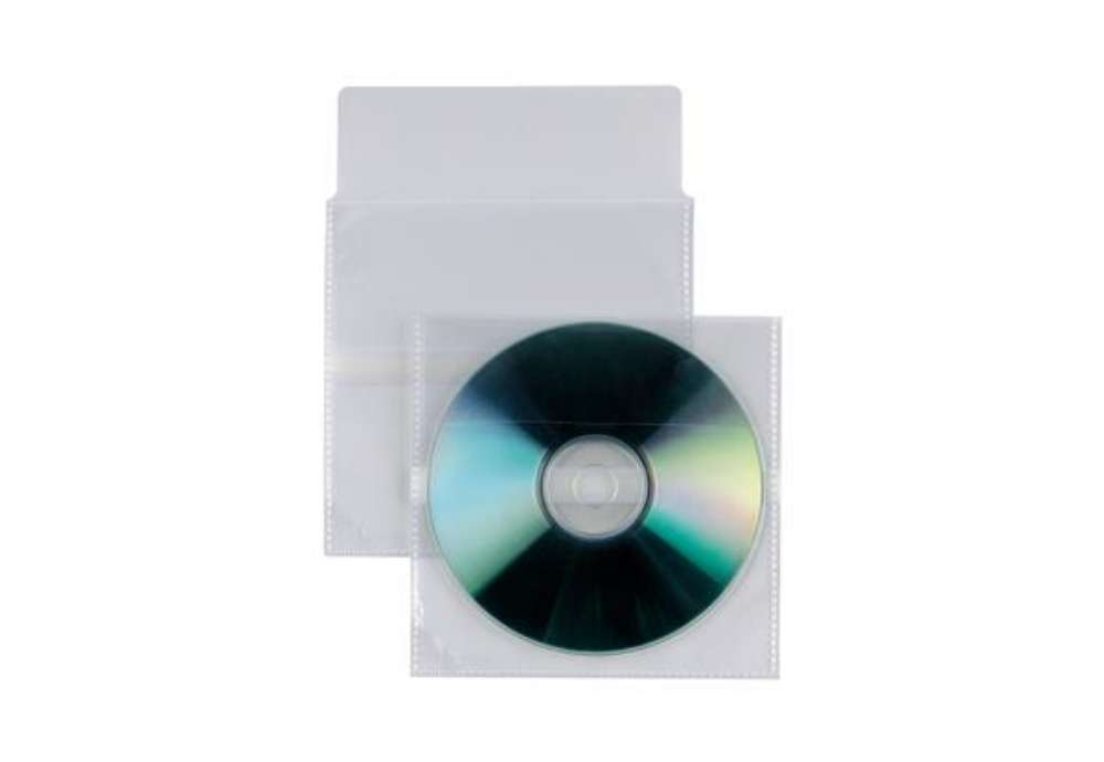 Immagine di Buste a sacco Insert CD A - patella di chiusura - striscia adesiva - PP - Sei Rota - conf. 25 pezzi