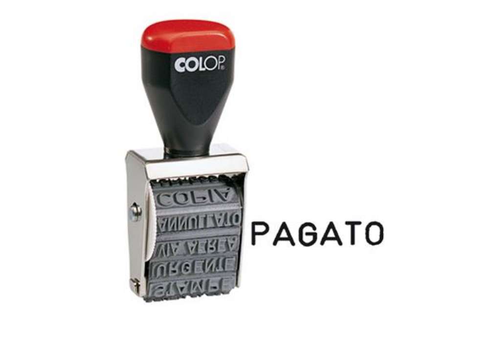 Immagine di Timbro 04000/W Polinomio - 12 diciture 4 mm - Colop