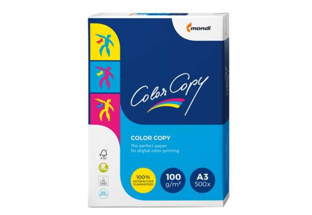 Immagine di Carta Color Copy - A3 - 100 gr - bianco - Mondi - conf. 500 fogli