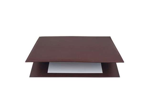 Immagine di Sottomani doppio in similpelle - marrone scuro - 48 x 32cm - City Time