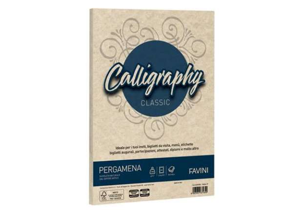 Immagine di Carta Calligraphy pergamena - A4 - 190 gr - sabbia 02 - Favini - conf. 50 fogli