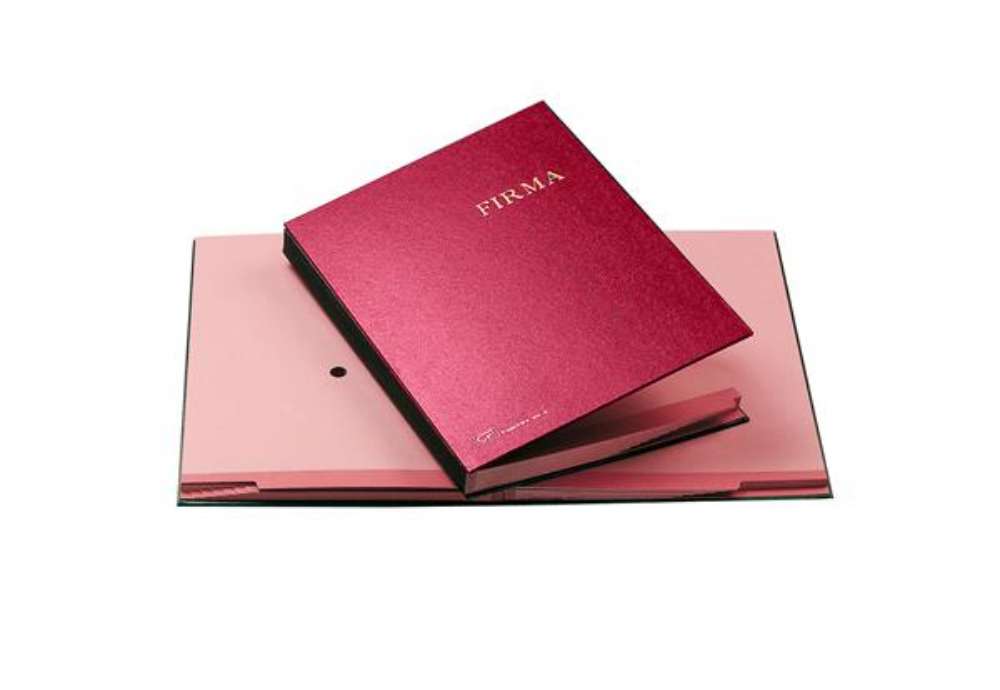 Immagine di Libro firma - 14 intercalari rinforzati - 24x34 cm - rosso - Fraschini