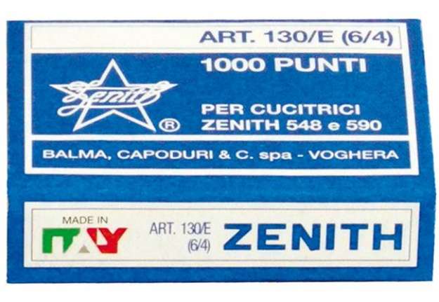 Immagine di Punti Zenith 130/E S100 - 6/4 - acciaio naturale - metallo - Zenith - conf. 1000 punti